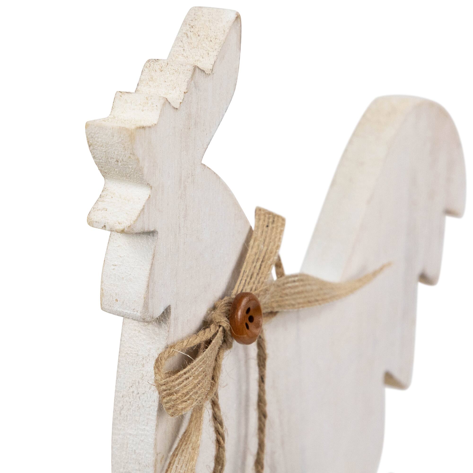 9.5" Distressed Rooster Silhouette Spring Décor